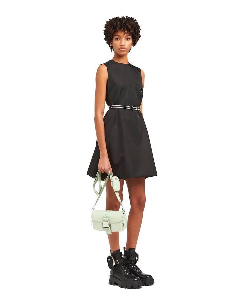 Prada Pocket Nylon and Brushed Leather Bag