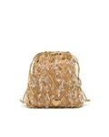 Prada Leather Mesh and Satin Clutch