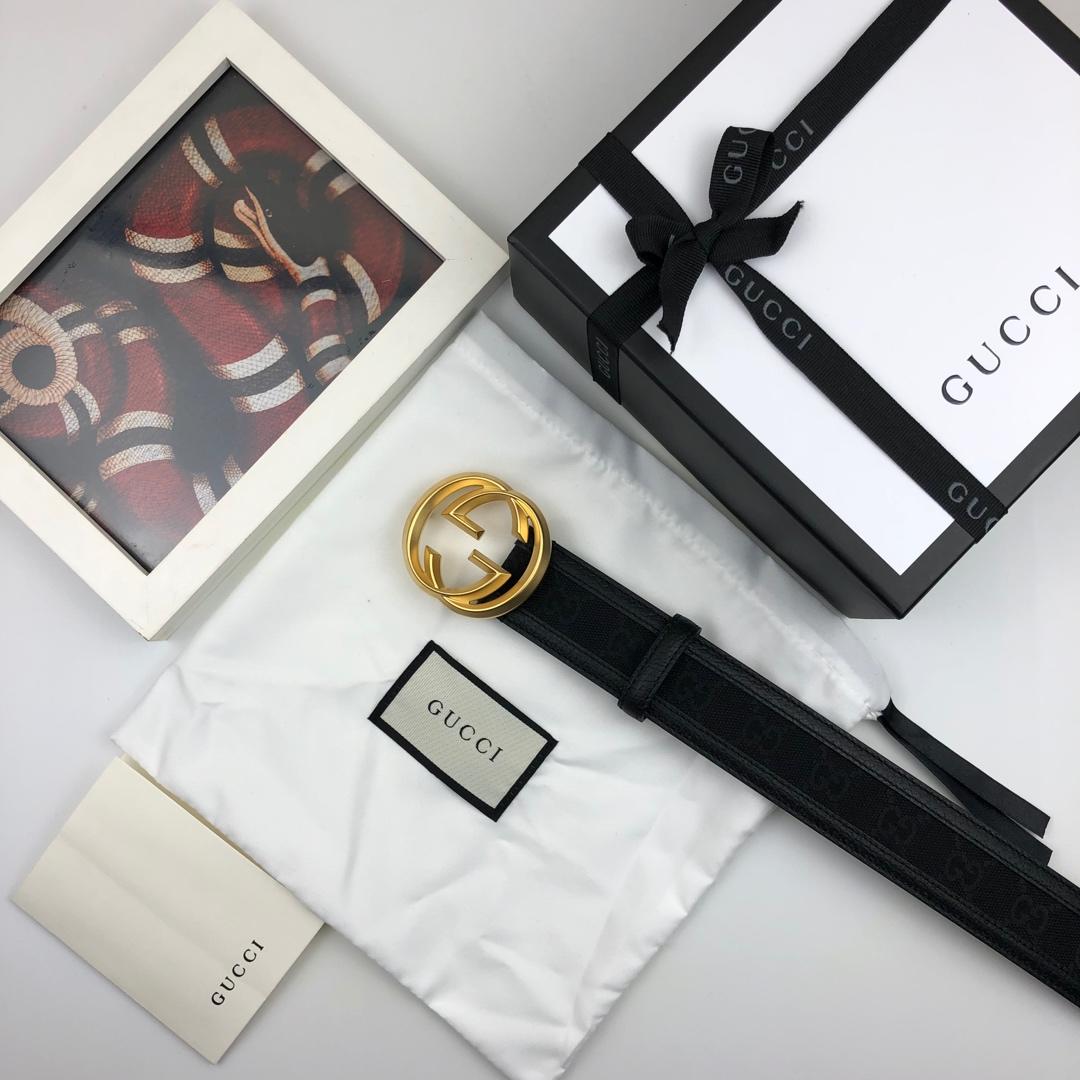Gucci Belt With Double G Buckle Black