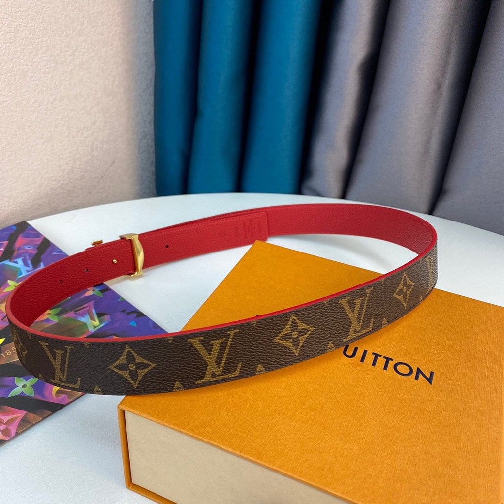 Louis Vuitton LV Initiales Belt Red