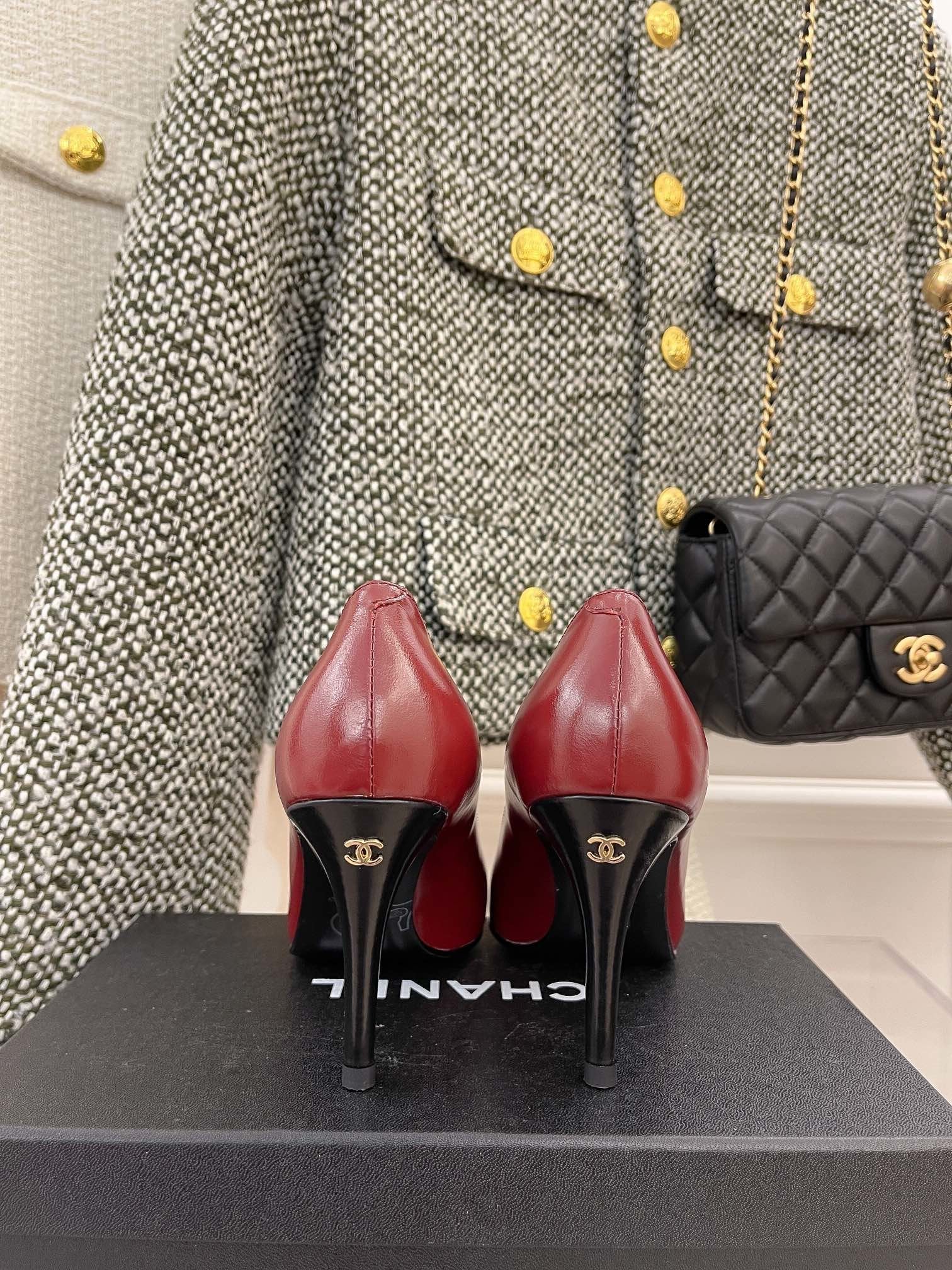 Chanel Open Shoes Red