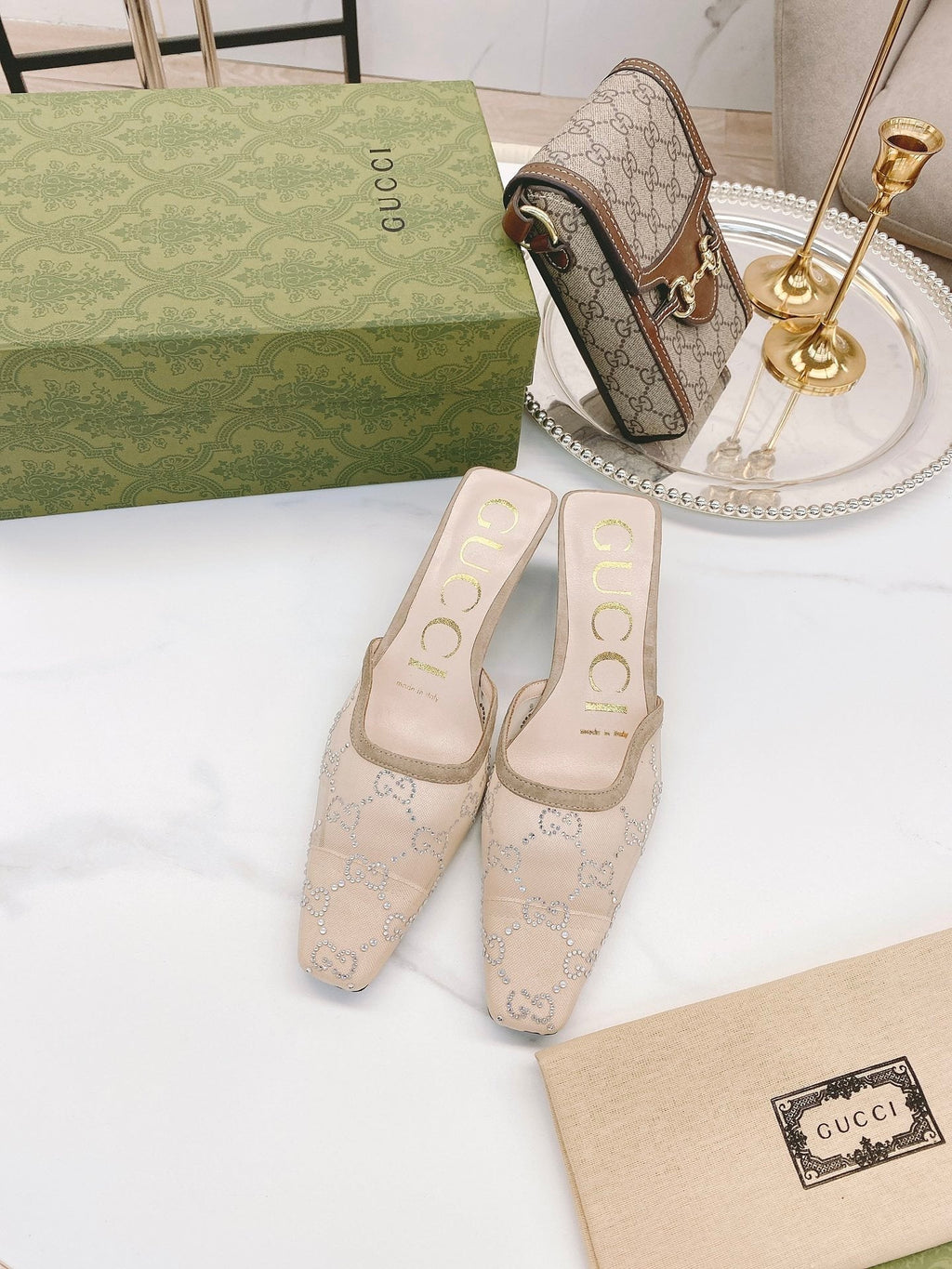 Gucci Slide Sandal Beige