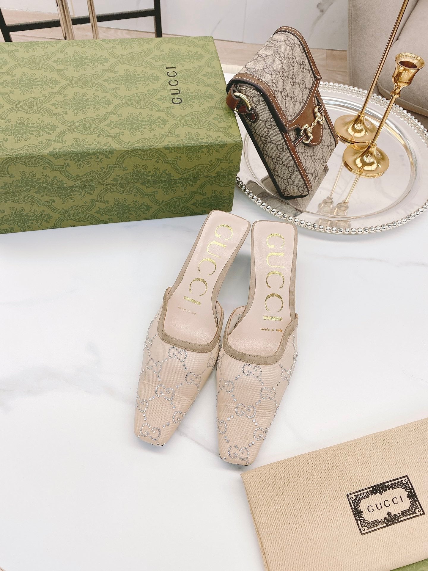 Gucci Slide Sandal Beige