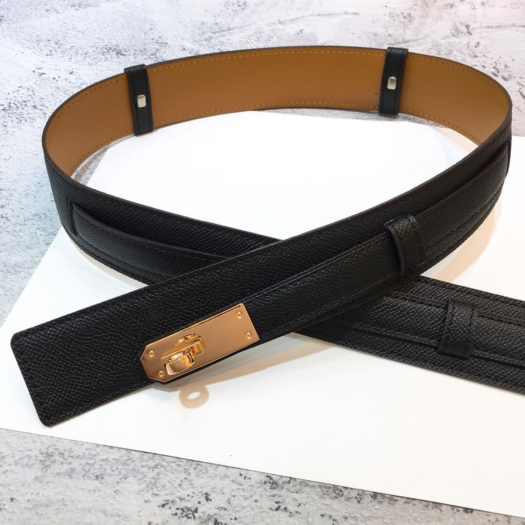 Hermes Kelly Belt Black