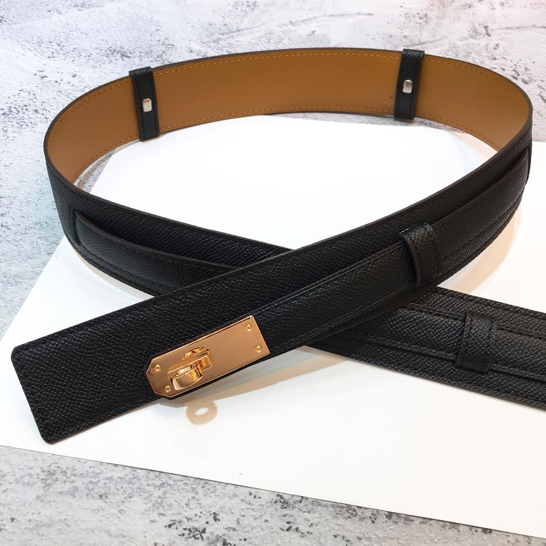 Hermes Kelly Belt Black
