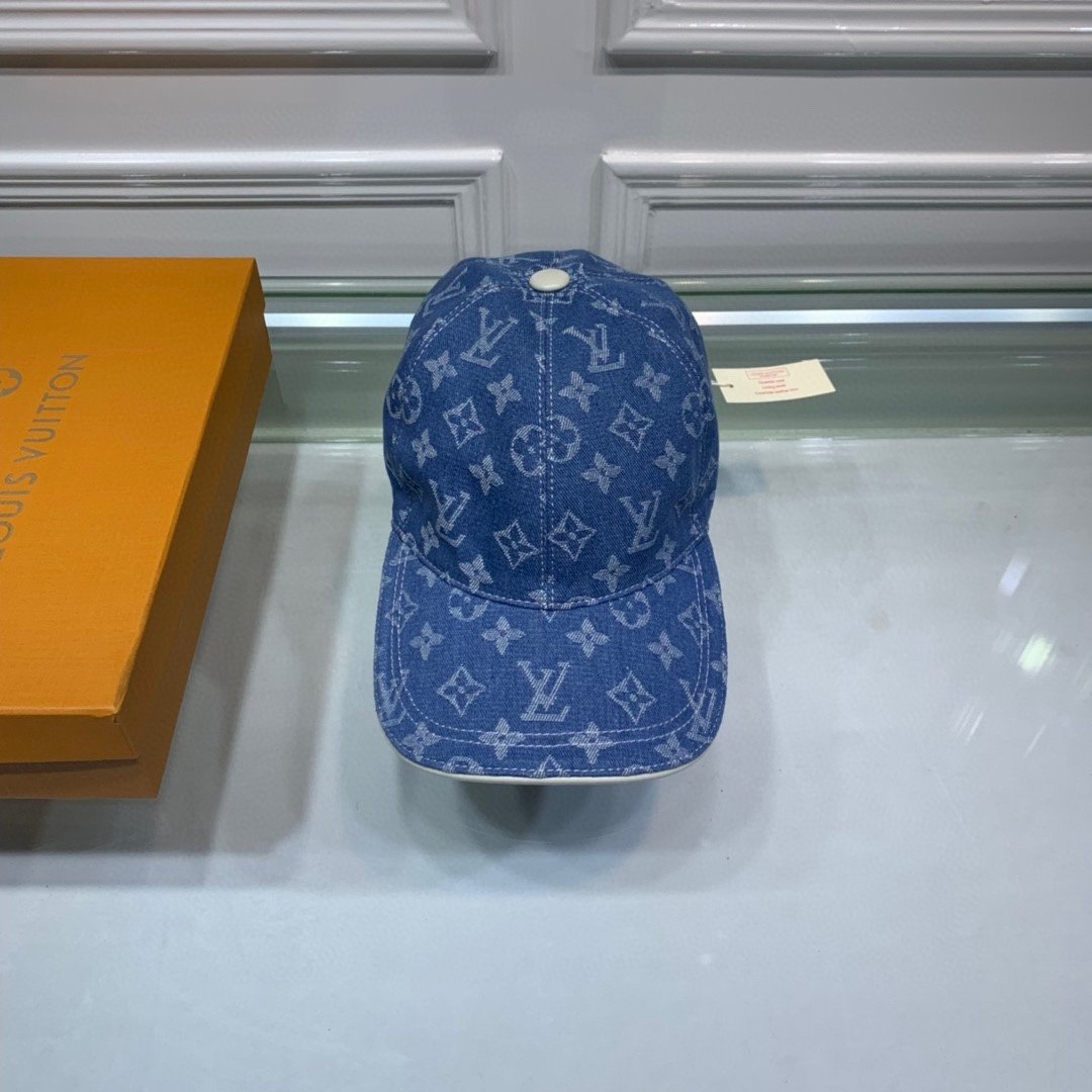 Louis Vuitton Monogram Jacquard Denim Cap Light Blue
