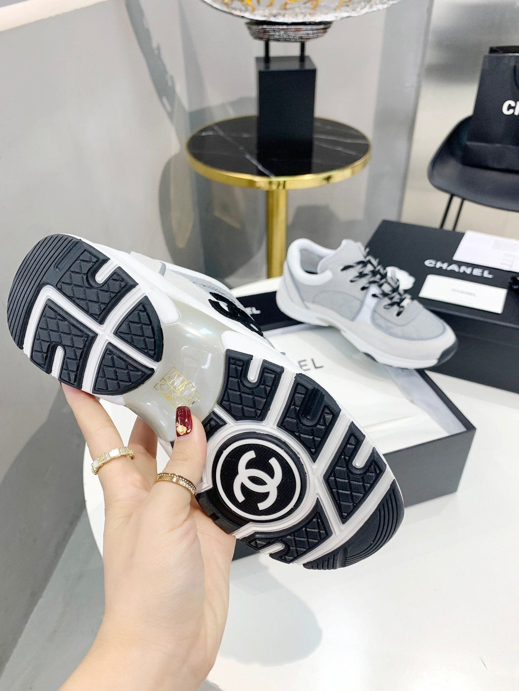 Chanel Trainers Sneakers Grey