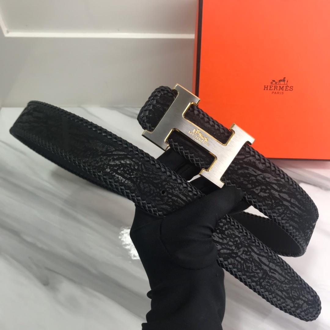 Hermes Quizz Touareg Belt Buckle & Reversible Leather Black