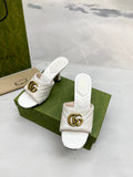 Gucci Double G Slide Sandal White
