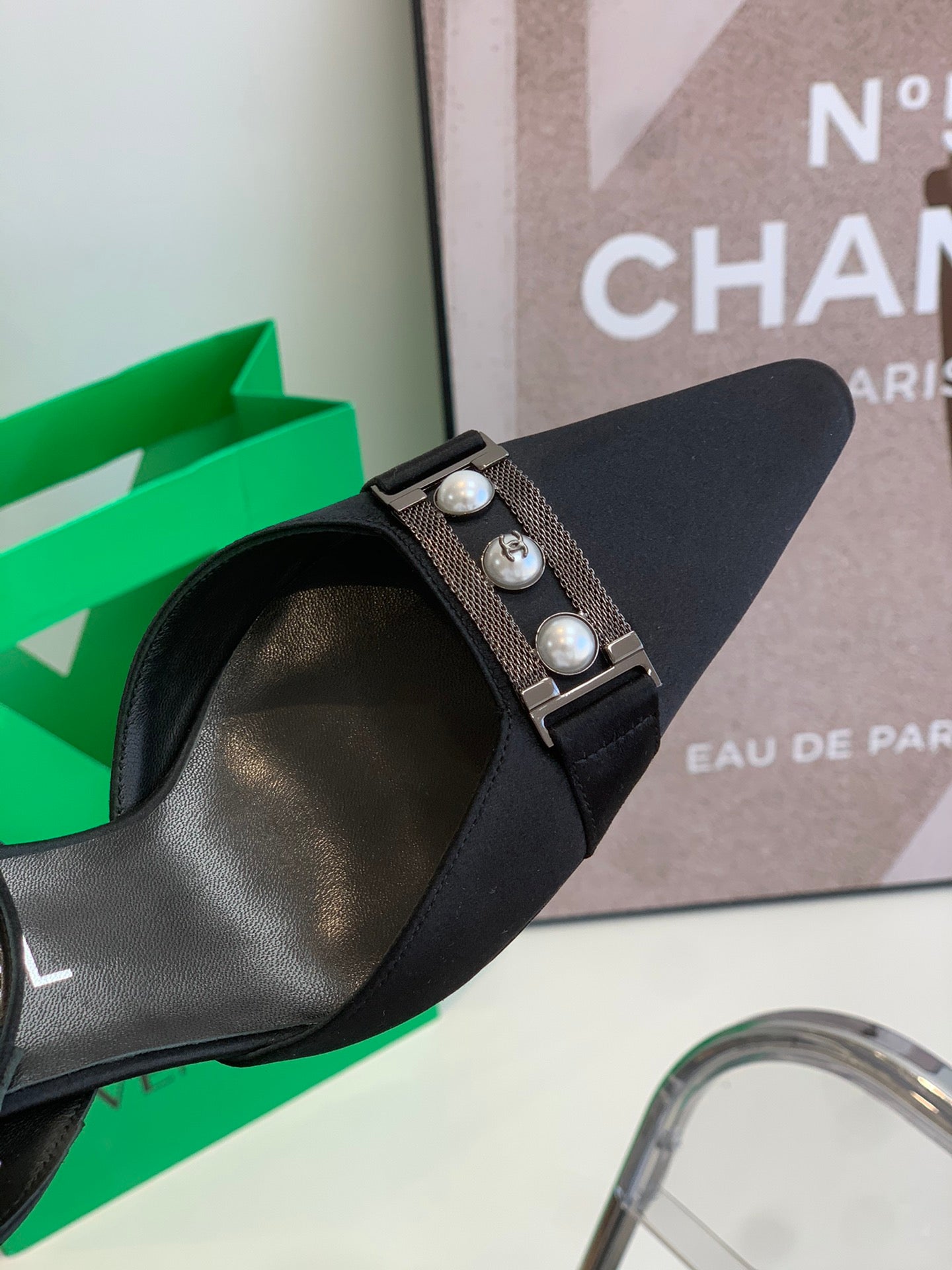 Chanel Sling Back Black