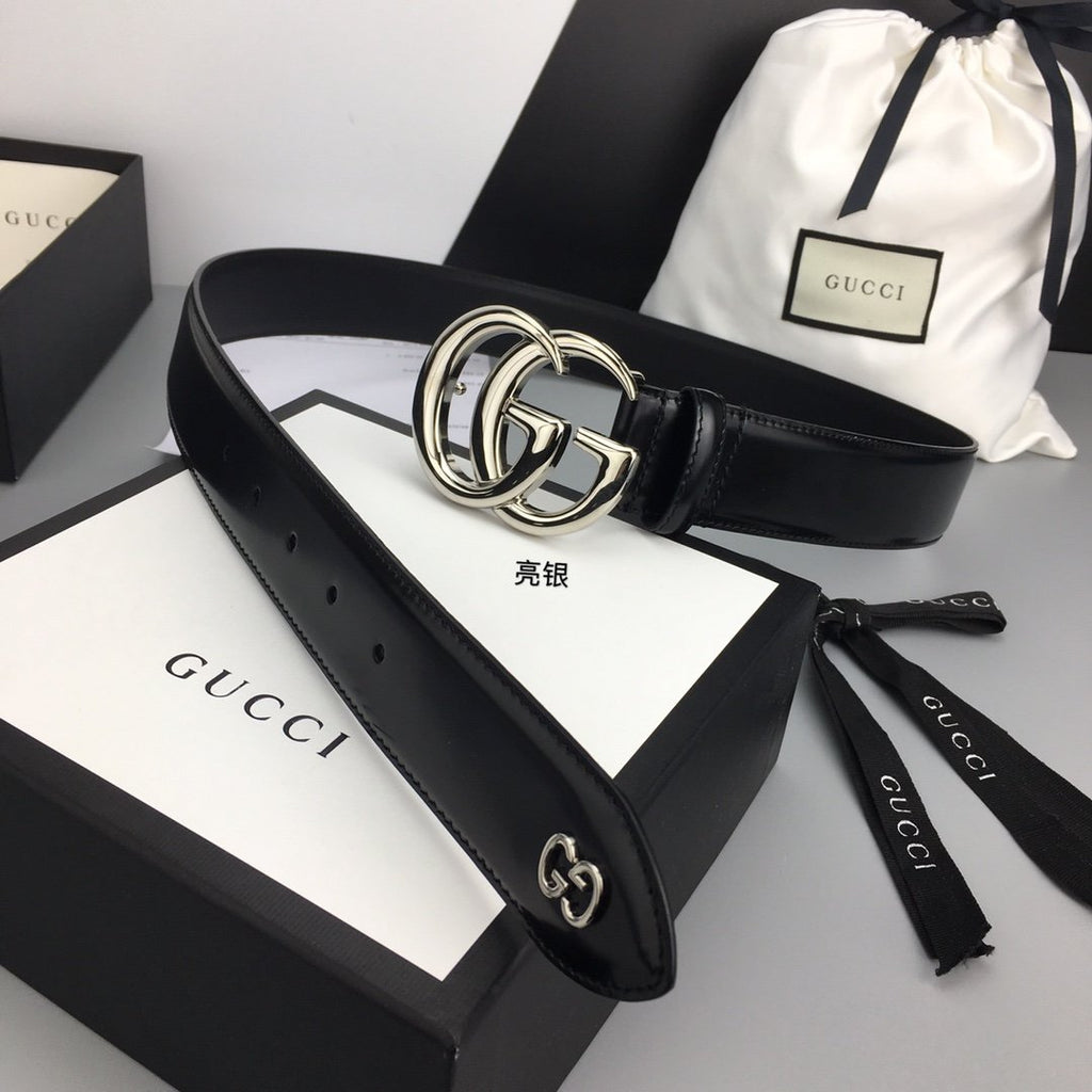 Gucci Belt With Double G Buckle Black
