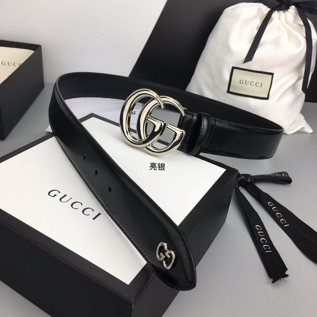 Gucci Belt With Double G Buckle Black