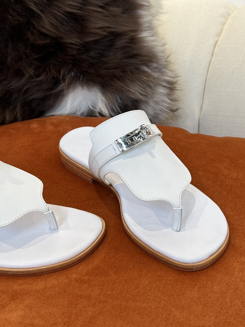 Hermes Elixir Neo Sandal White