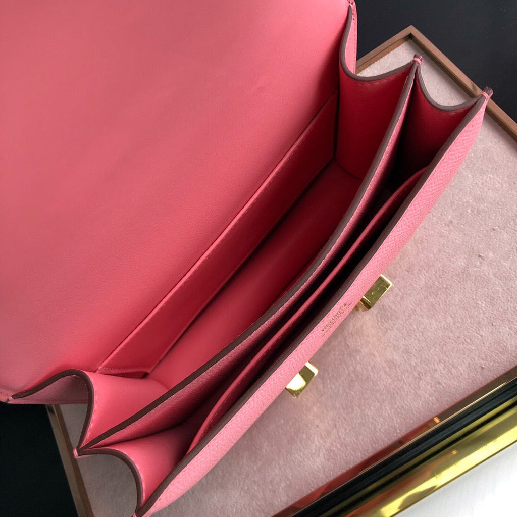 Hermes Constance Shoulder Bag 23cm Pink
