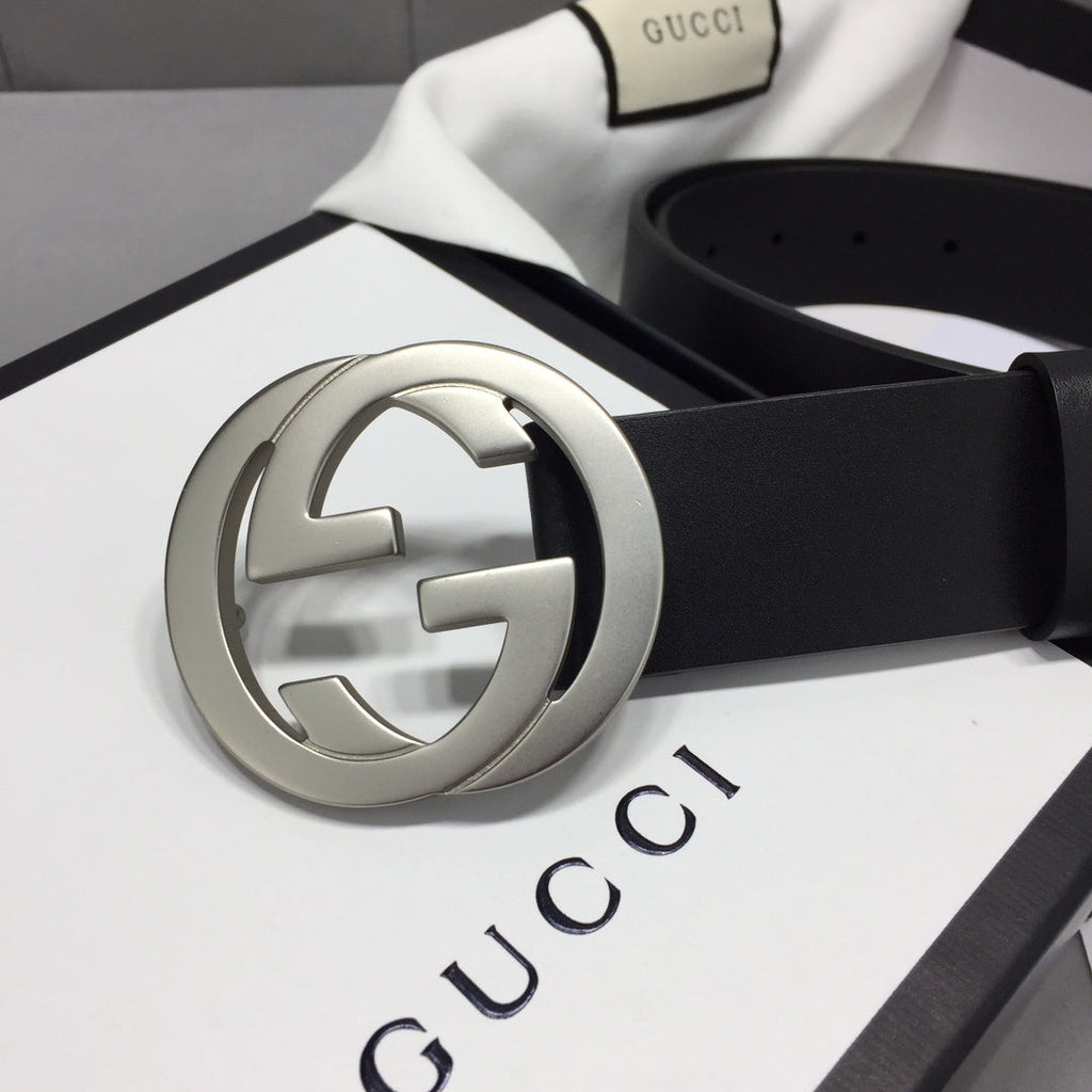 Gucci Belt With Double G Buckle Black