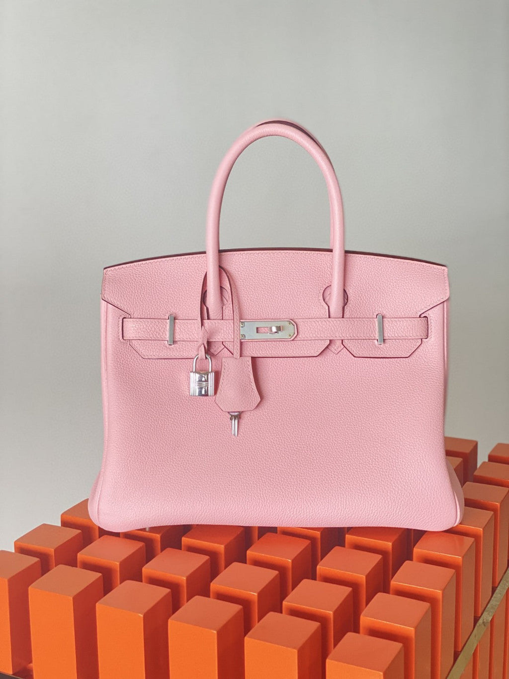 Hermes Birkin 30 Nata Swift Silver Hardware Pink