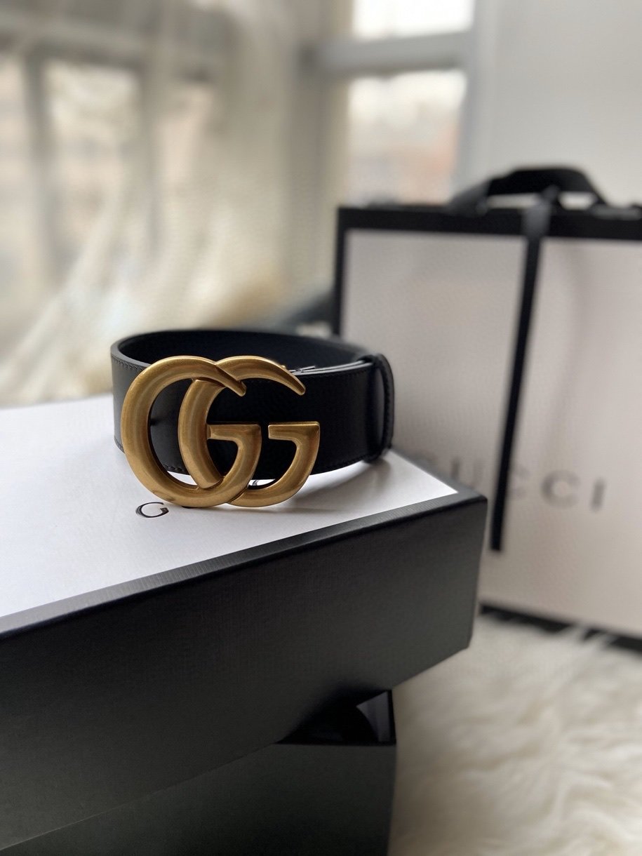 Gucci Belt With Double G Buckle Black