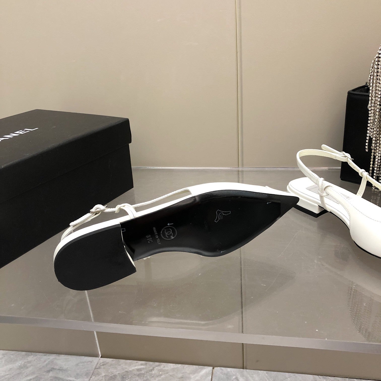 Chanel Sling Back White