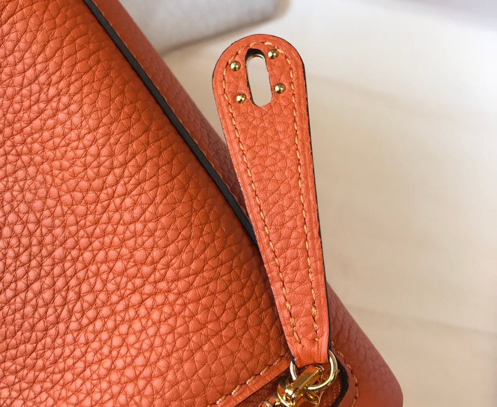 Hermes Lindy Mini 19cm Orange Bag