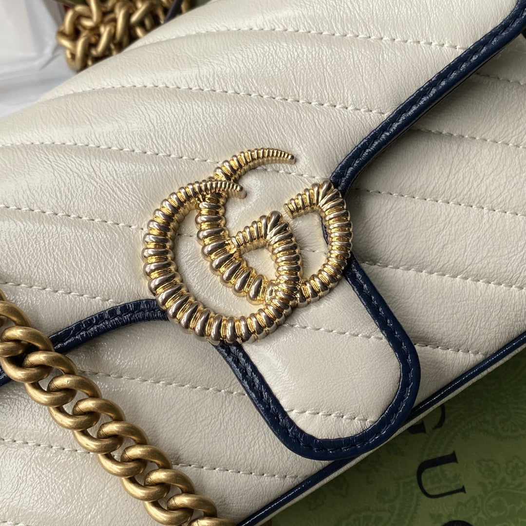Gucci Marmont Matelassé Mini Bag 23cm White