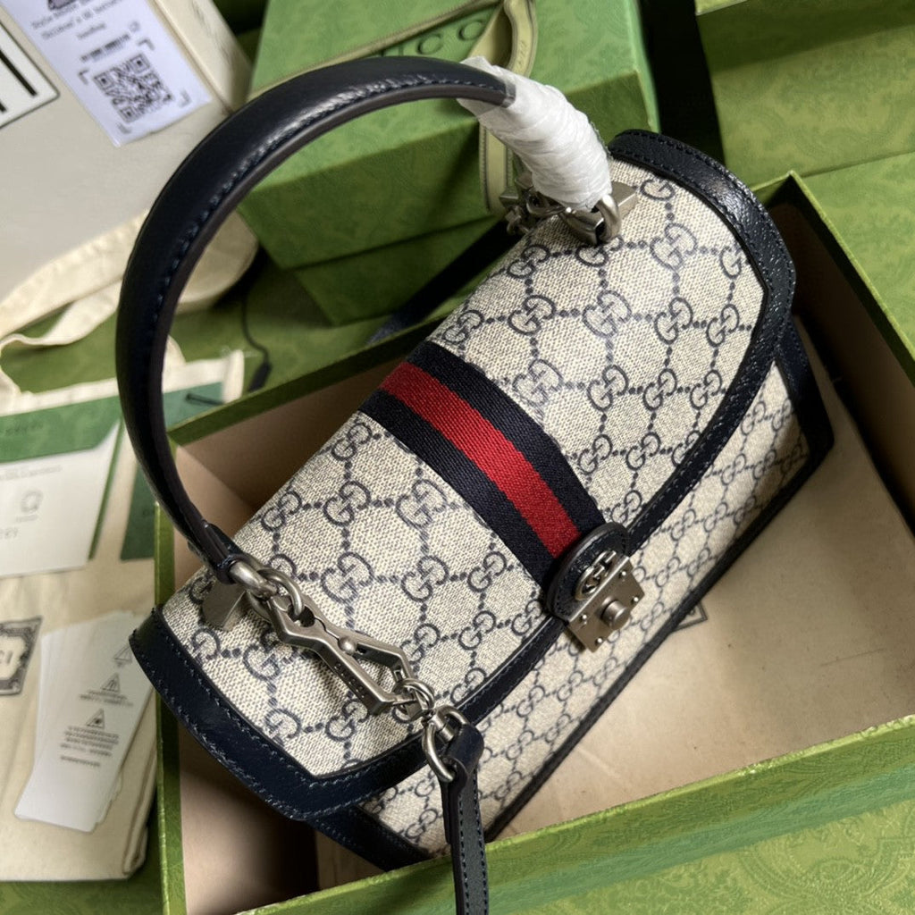 Gucci Ophidia Small Top Handle Bag 25cm Beige