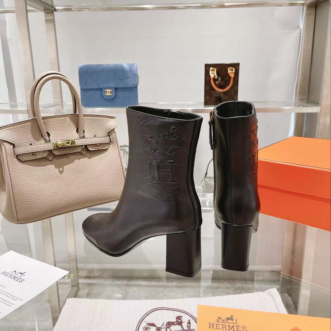 Hermes Saint Germain Ankle Boot Black