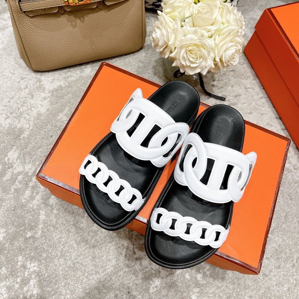 Hermes Extra Sandal White