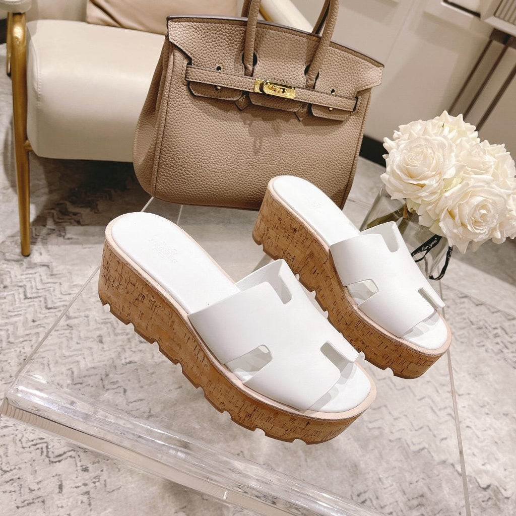 Hermes Eze 30 Sandal White