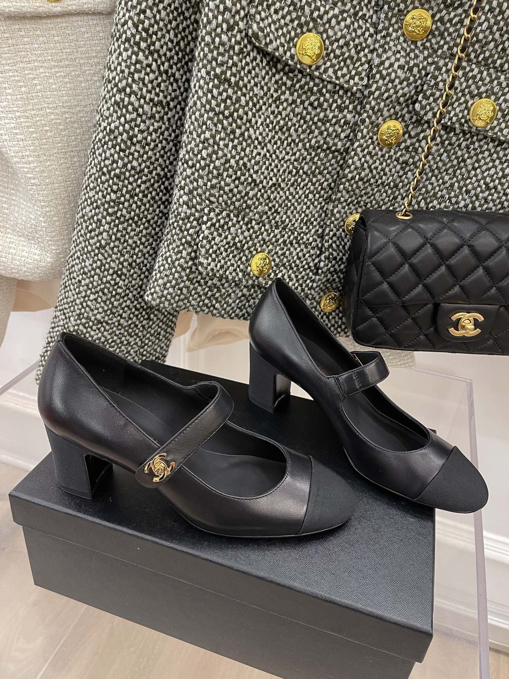 Chanel Sling Back 2.5 Inches Black