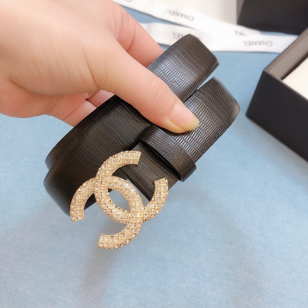 Chanel Belt With Beaded Buckle Brown