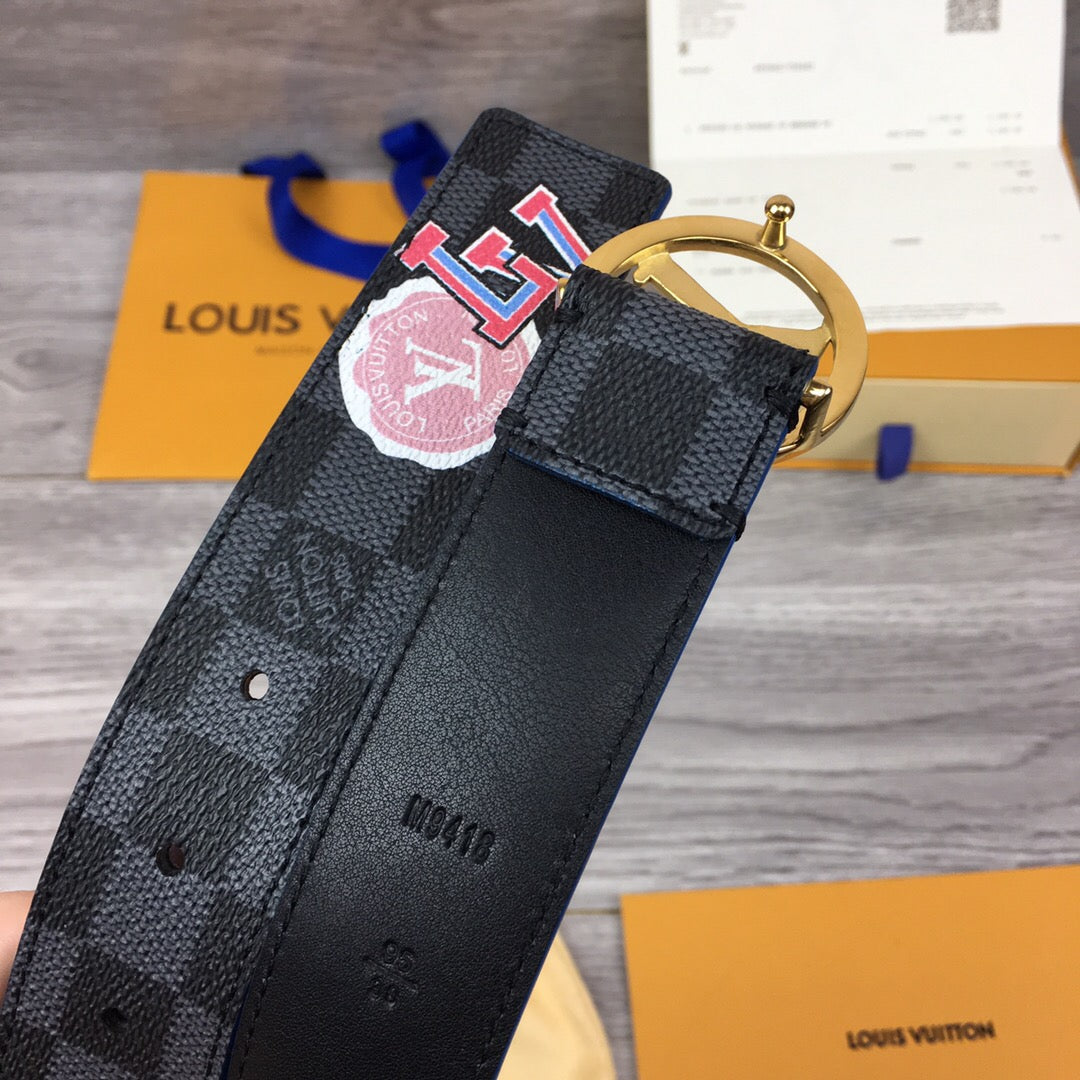 Louis Vuitton Cricle Reversible Belt Black
