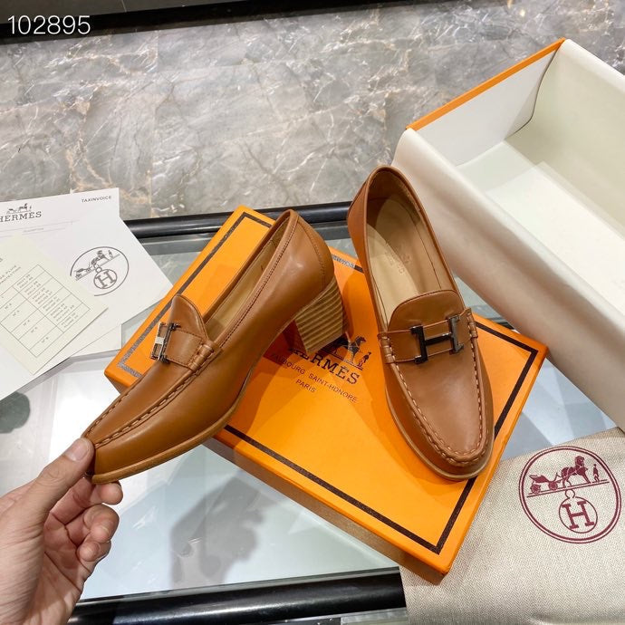 Hermes Elysee Pump Brown