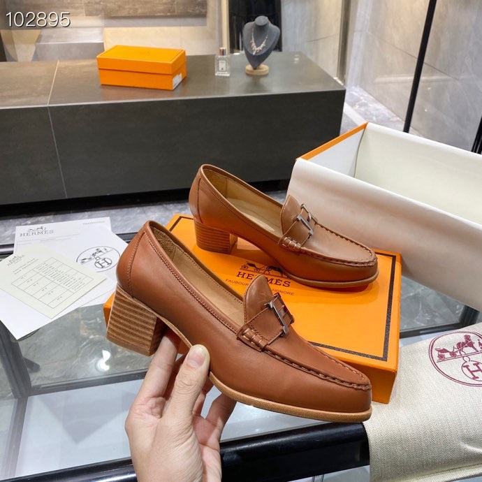 Hermes Elysee Pump Brown