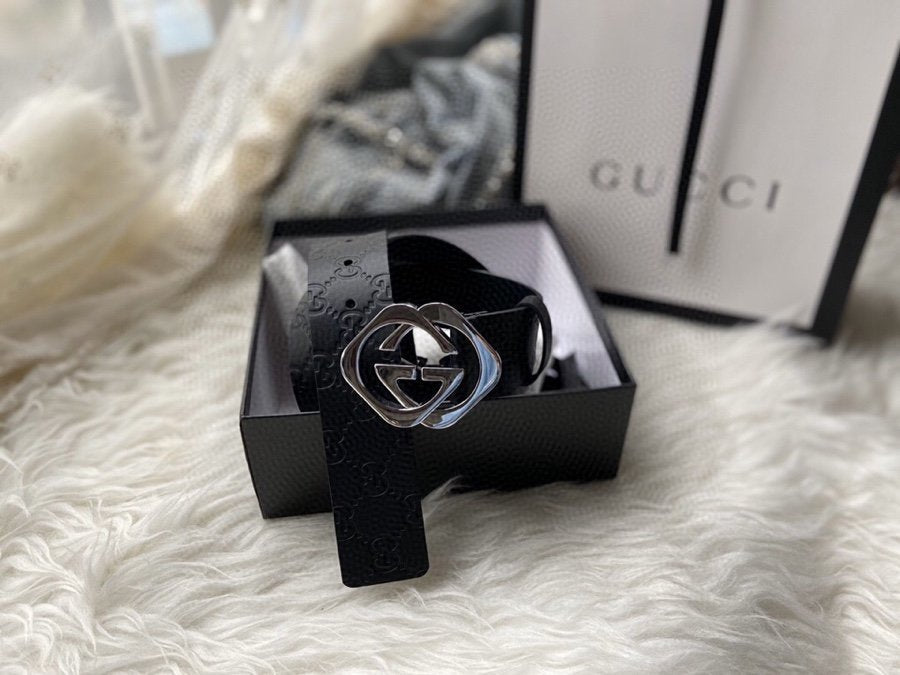 Gucci Belt With Double G Buckle Black