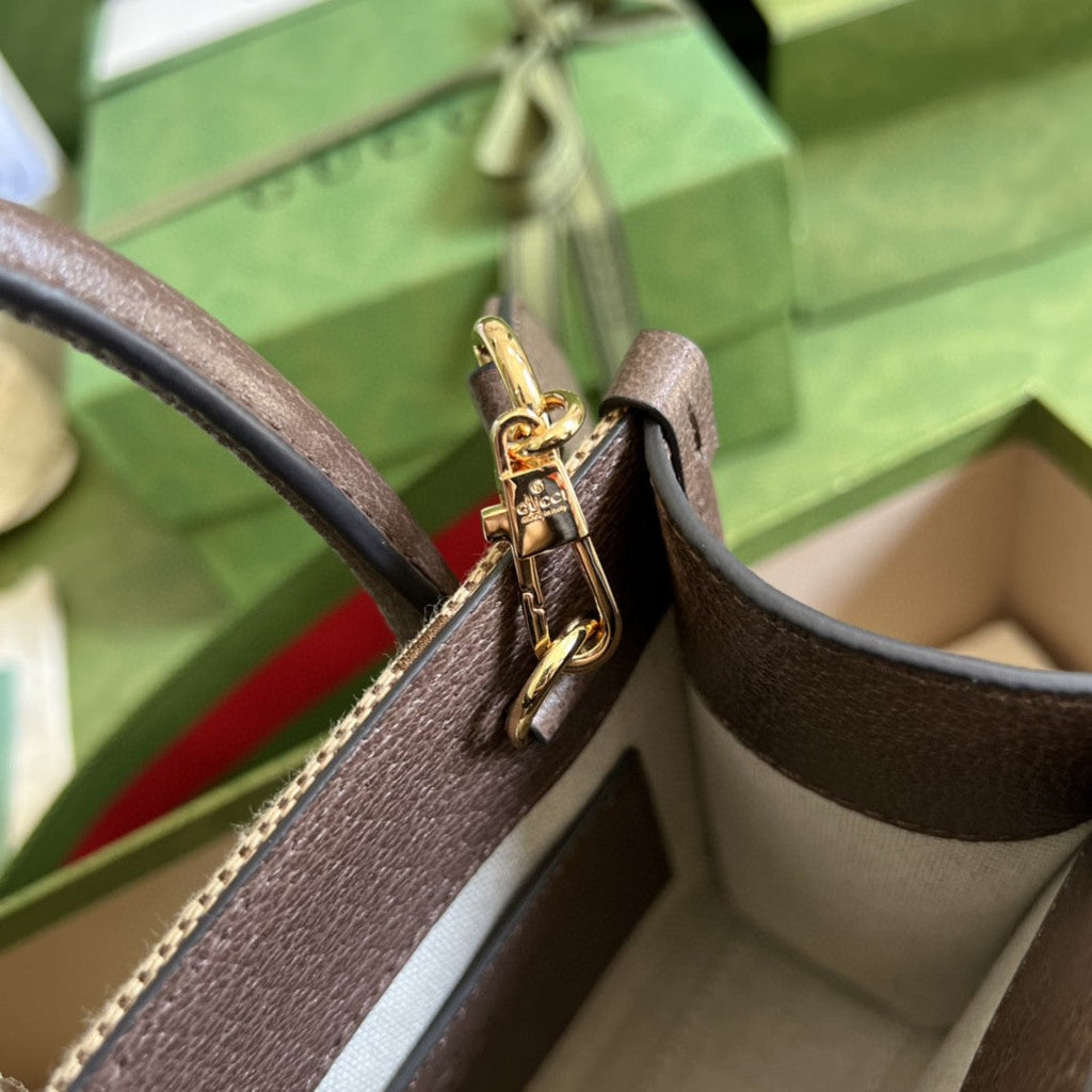 Gucci 671623 Mini Tote Bag With Interlocking G 16cm Brown