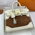 Hermes Birkin 25 Nata Swift Gold Hardware Bi Color