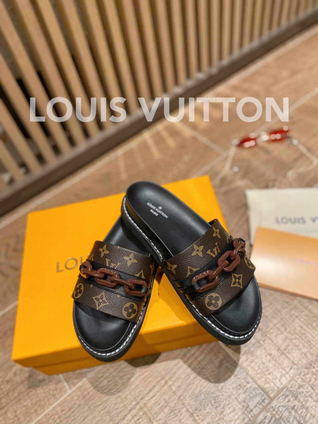 Louis Vuitton Unset Flat Comfort Mule White/Brown