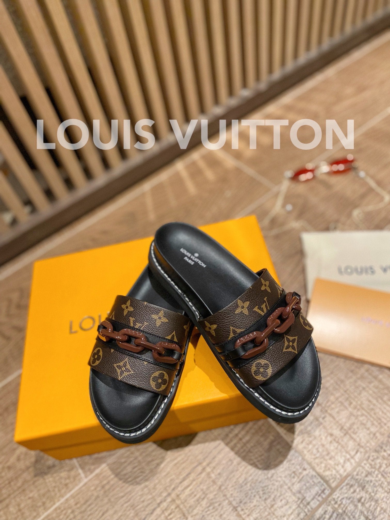 Louis Vuitton Unset Flat Comfort Mule White/Brown