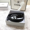 Chanel Belt With Double C Buckle Black