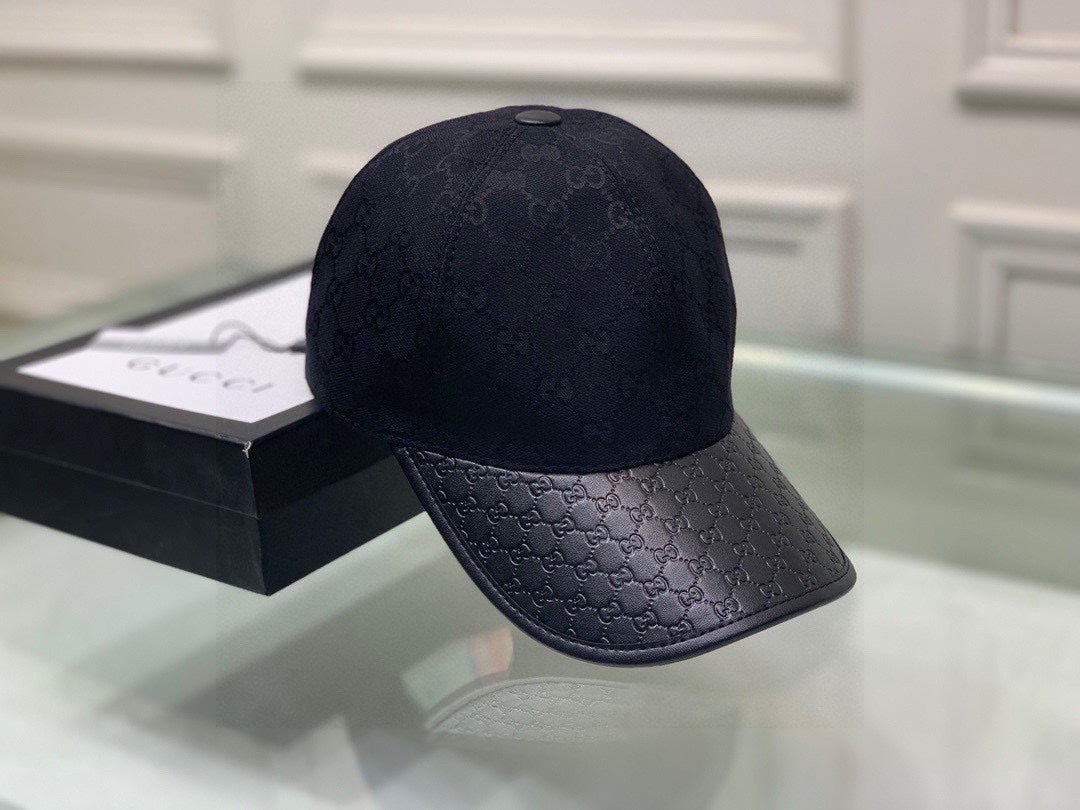 Gucci Canvas Baseball Cap with Web Black