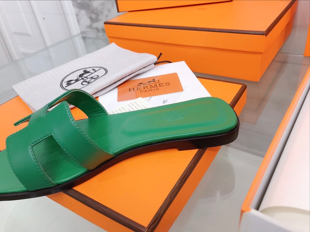 Hermes Oran Sandal Green