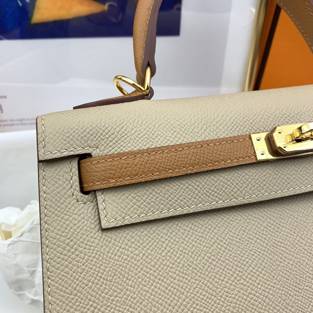 Hermes Kelly 25 Togo Gold Hardware Light Brown