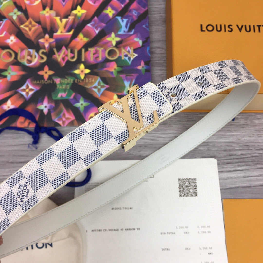 Louis Vuitton LV Initiales Reversible Belt White