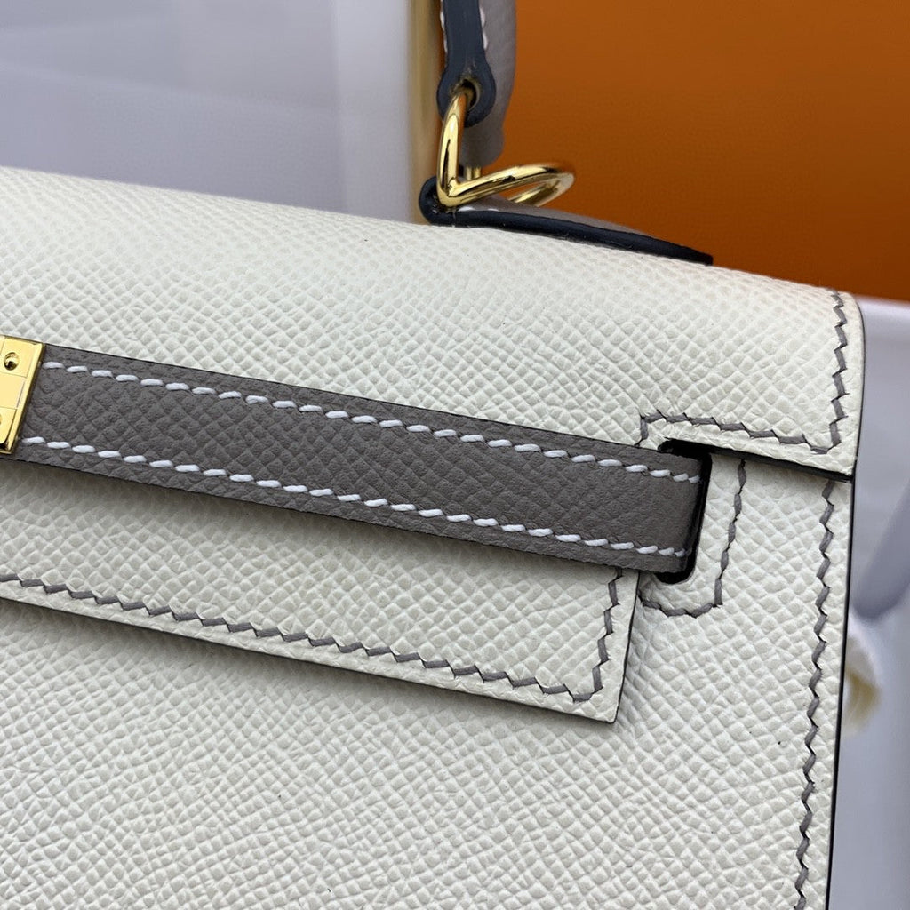 Hermes Kelly 25 Togo Gold Hardware Milky