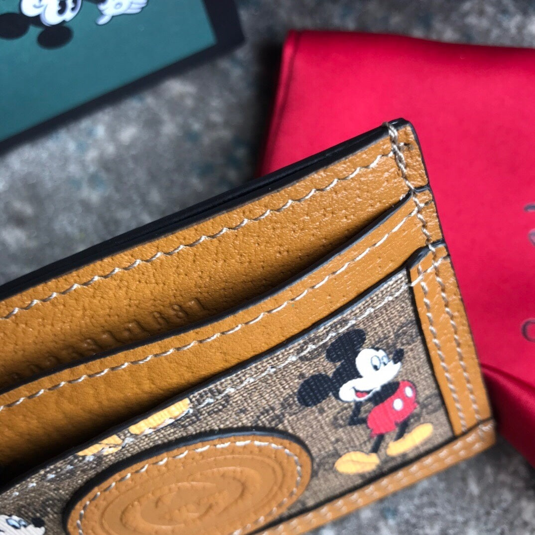 Gucci Disney Mickey Orange Cardholder 10cm