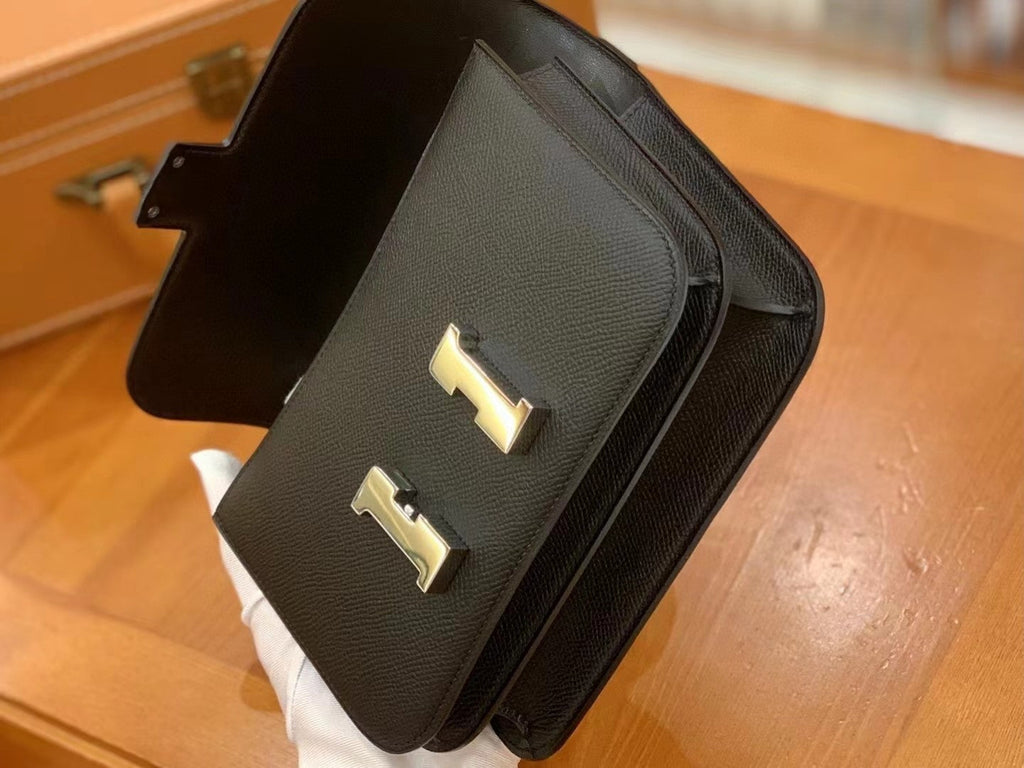 Hermes Constance Shoulder Bag 23cm Black