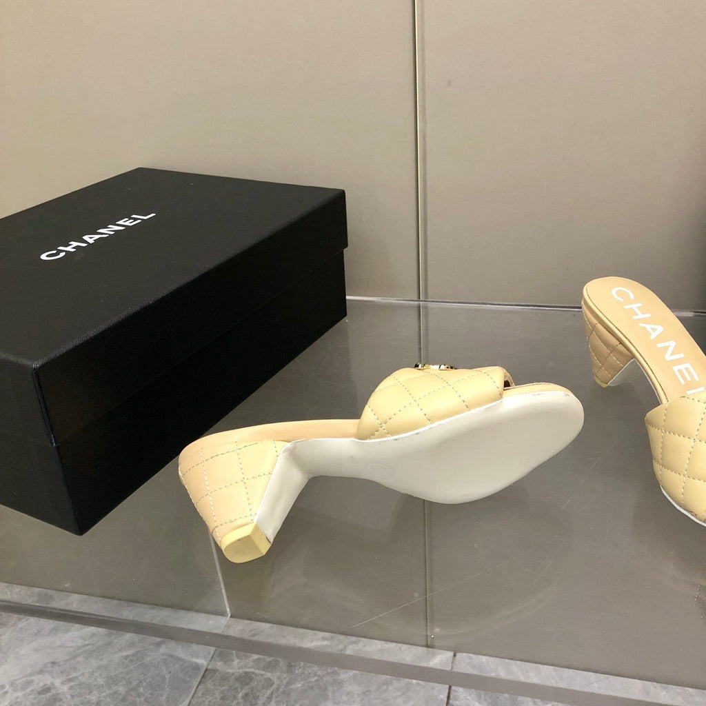 Chanel Mules Beige