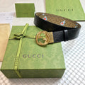 Gucci Belt With Double G Buckle Doreamon Black