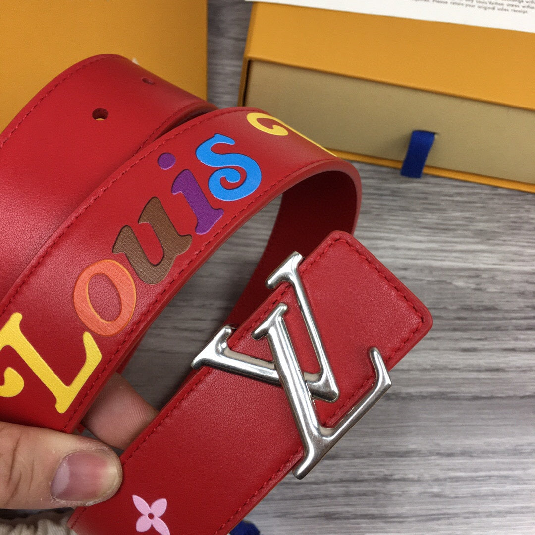 Louis Vuitton Iconic Belt Red