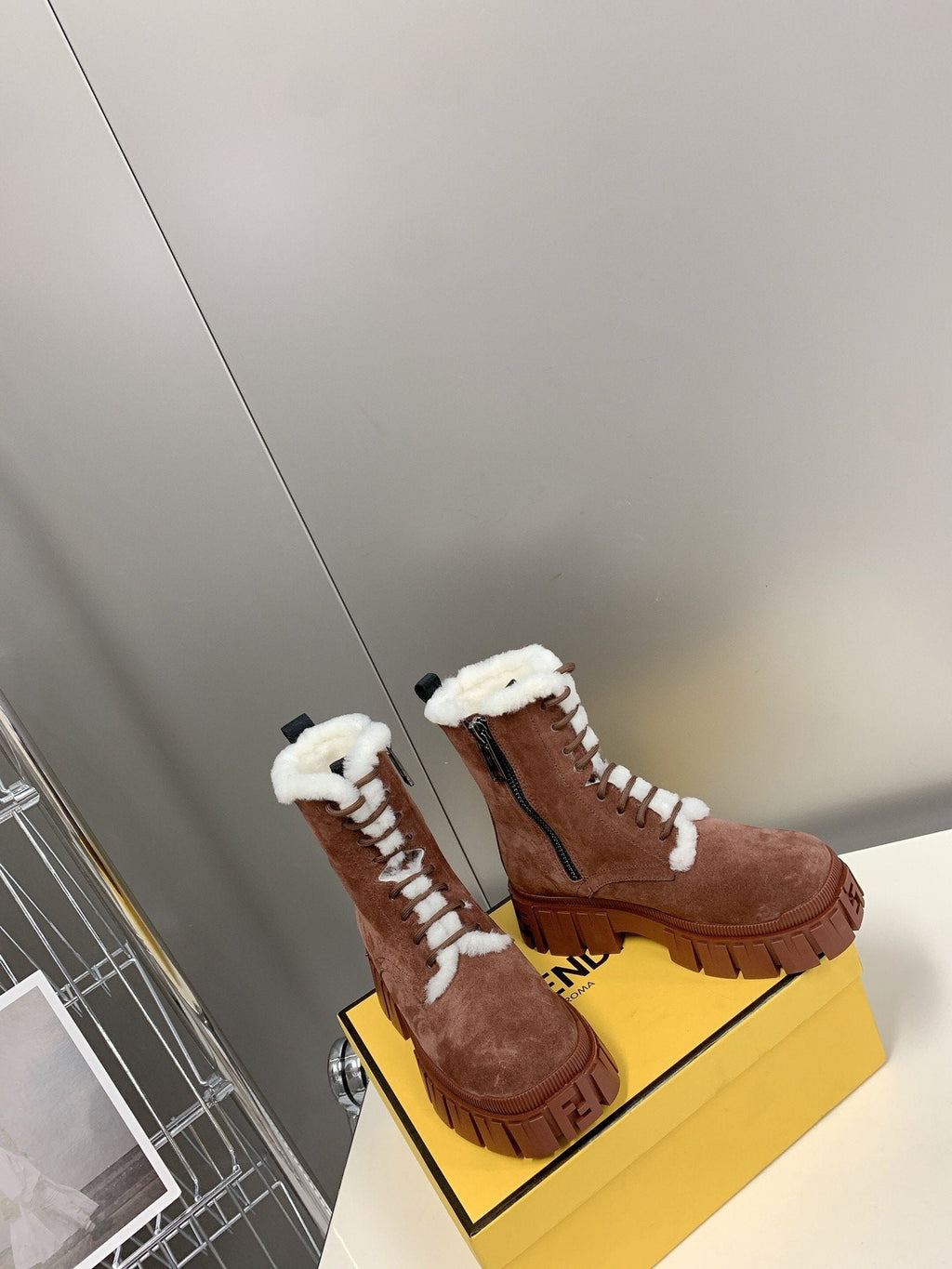 Fendi Signature Boots Brown
